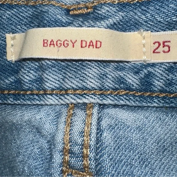 Levi’s Baggy Dad Distressed Jeans, size 25=27X29.5 Rips Frayed hem‎ Midrise - Picture 7 of 10